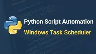 Video thumbnail for Python Task Scheduler: Automatically run a Python Script (Windows) | jcchouinard.com