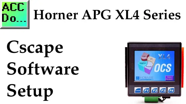Video thumbnail for Horner XL4 PLC HMI Cscape Software Setup