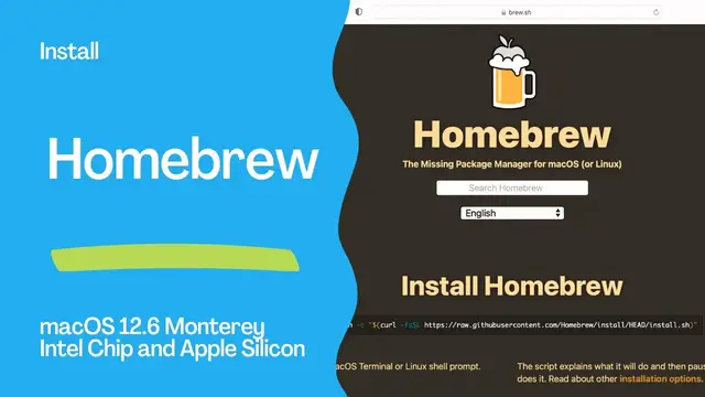 Video thumbnail for Install MacOS Homebrew in macOS 12.6 Monterey