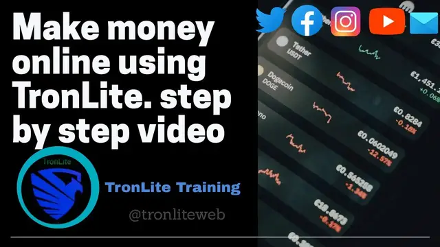 Video thumbnail for How to make money Online with TronLite Organization