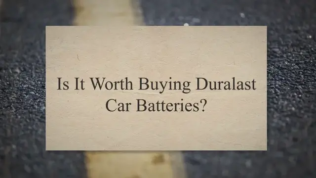 Video thumbnail for Is It Worth Buying Duralast Car Batteries?