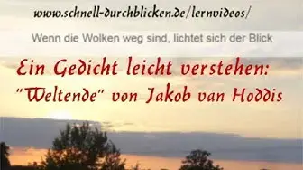 Video thumbnail for Ein Gedicht leicht verstehen: "Weltende" von Jakob van Hoddis