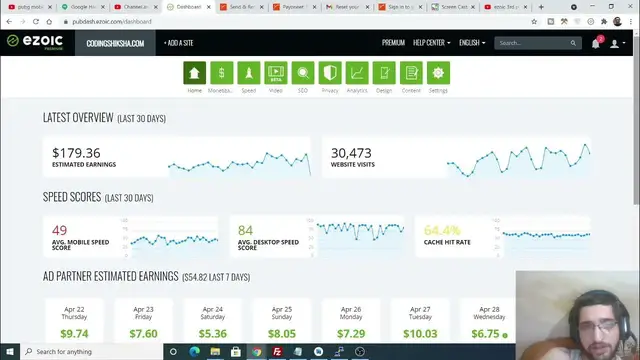 Video thumbnail for Ezoic Ads 3rd Payment Earnings 136 Dollars Sent to Payoneer Account Payout March 2021 Live Proof