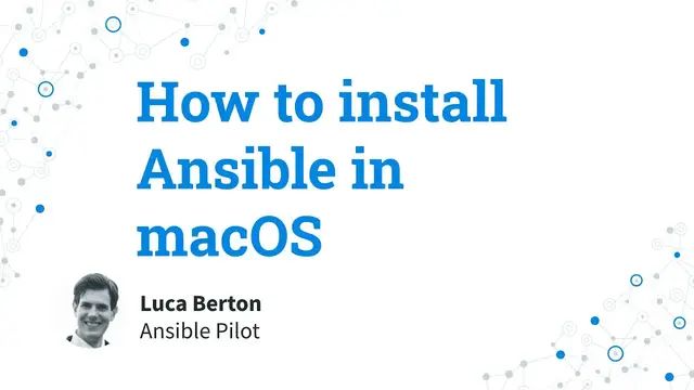 Video thumbnail for How to install Ansible in macOS using Homebrew Package Manager