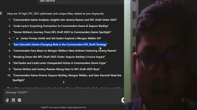 'Video thumbnail for Sam Darnold's Game-Changing Role in the Commanders NFL Draft Strategy'
