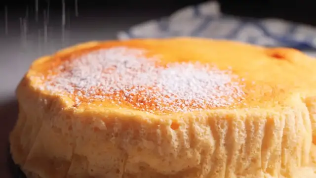 'Video thumbnail for Light & Fluffy Yogurt Soufflé Cake'