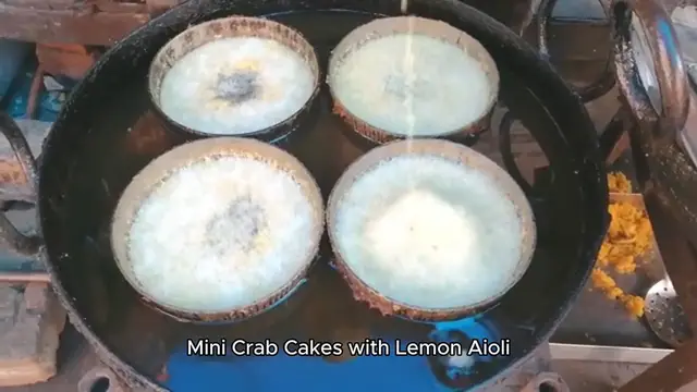 Video thumbnail for Mini Crab Cakes with Lemon Aioli