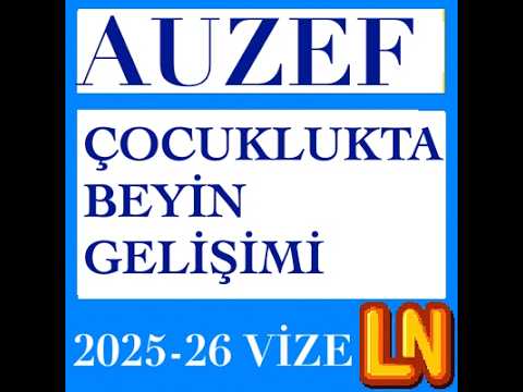 Video thumbnail for Çocuklukta Beyin Gelişimi 2025-2025 Vize Soruları