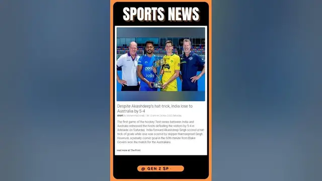 Video thumbnail for Sports News | India falls to Australia in heartbreaker | #shorts #sports