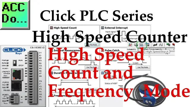 Video thumbnail for Click PLC High Speed Counter Input Frequency Measurement and High Speed Count Mode