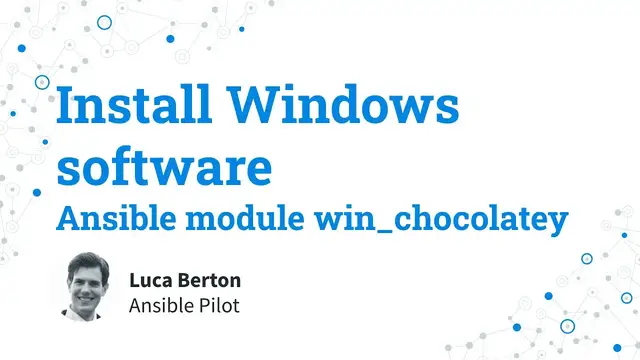 Video thumbnail for Install Windows software - Ansible module win_chocolatey