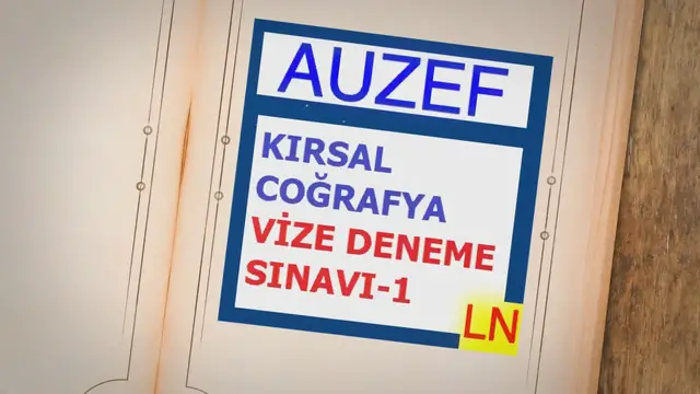Video thumbnail for Kırsal Coğrafya Vize Deneme Sınavı 1