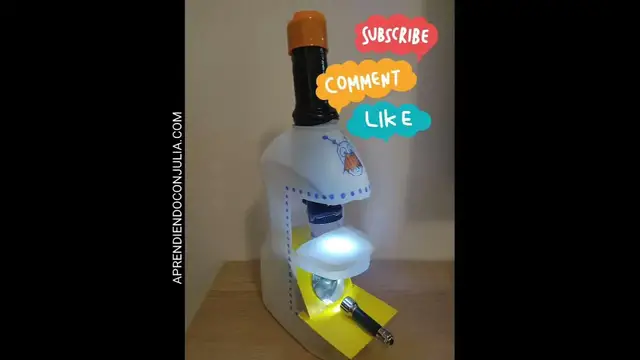 'Video thumbnail for Microscopio casero para niños con materiales reciclados'