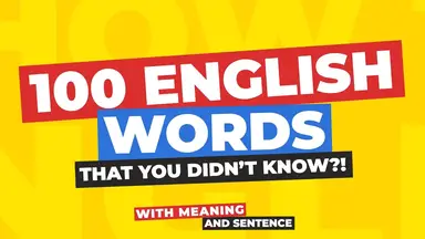 'Video thumbnail for 100 COMMON ENGLISH WORDS (that you didn't know?!) 🤔'