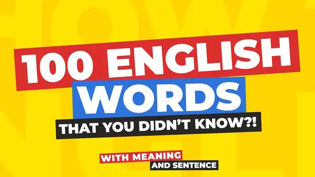 'Video thumbnail for 100 COMMON ENGLISH WORDS (that you didn't know?!) 🤔'