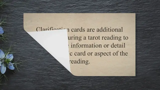 'Video thumbnail for The Secret to Clear Tarot Readings: Clarification Cards'