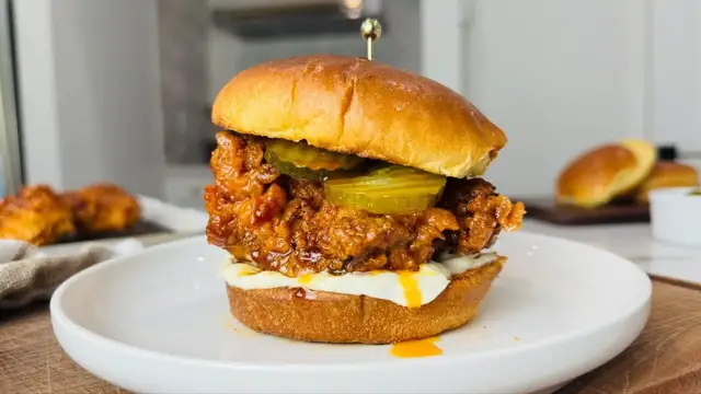 Video thumbnail for This Nashville Hot Chicken Sandwich Recipe Is Fiery Hot