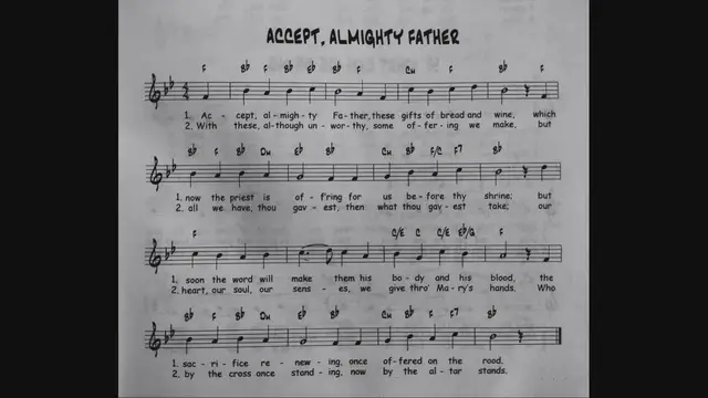 Video thumbnail for Accept Almighty Father - Catholic Mass Song Sheet Music
