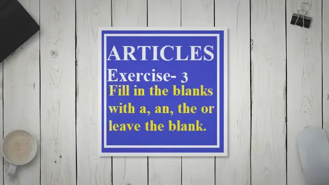 Video thumbnail for Articles Exercise-3