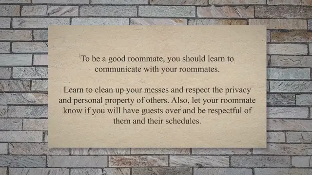 Video thumbnail for 5 Tips To Being A Good Roommate