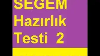 Video thumbnail for SEGEM Hazırlık Testi 2 SEGEM , Sigorta Teknik Personel Yeterlilik Sınavı