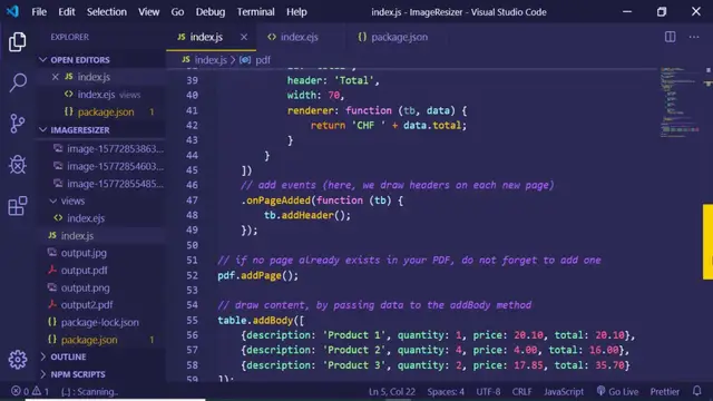 Video thumbnail for How to add Tables to PDF Documents Using PDFKit Library Plugin Voilab Pdf Table in Node.js