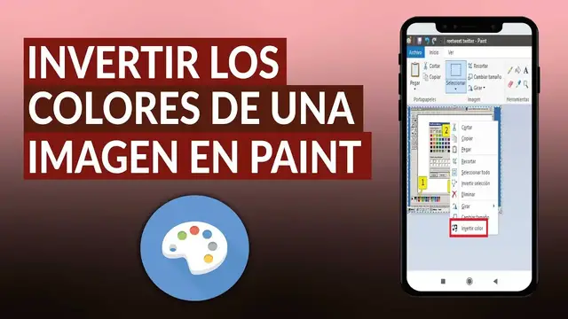 Video thumbnail for Cómo invertir los colores de una imagen en PAINT - Fácil y rápido