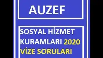 Video thumbnail for Sosyal Hizmet Kuramları 2020 Vize Soruları