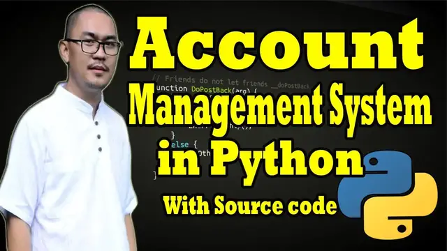 Video thumbnail for Account Management System Project In Python With Source Code 2020