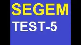 Video thumbnail for Segem Test 5 Segem Çıkmış Sorular