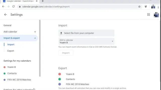 Video thumbnail for Google Calendar: import ICS file and events