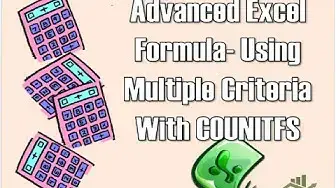 Video thumbnail for Excel Formula COUNTIFS With Multiple Criteria
