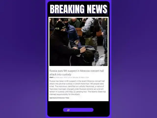 Video thumbnail for Russia puts 9th suspect in Moscow concert hall attack into custody | #shorts #news