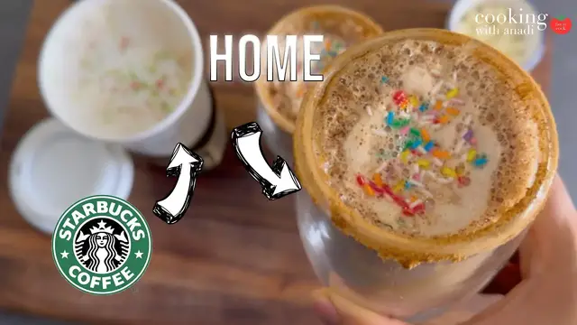 Video thumbnail for Make Your Own Starbucks Sugar Cookie Latte