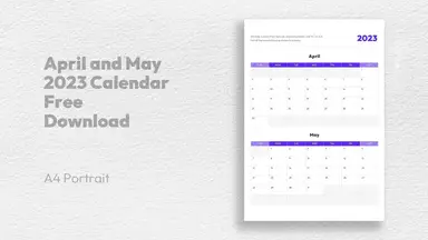 'Video thumbnail for April and May 2023 Calendar Free Download'