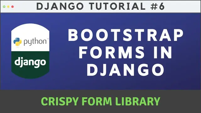 Video thumbnail for How to use Bootstrap Forms in Django - Crispy Forms