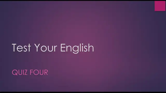 Video thumbnail for Test Your English:  Cloze Four