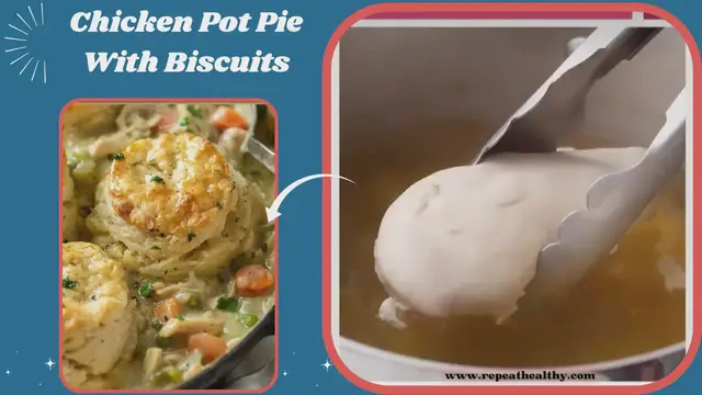 Video thumbnail for Chicken Pot Pie With Biscuits