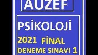 Video thumbnail for Psikoloji 2021 Final Deneme Sınavı -1