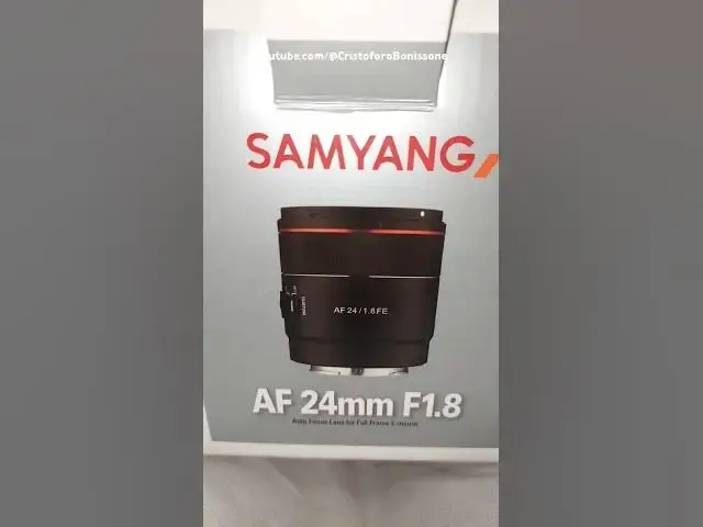 'Video thumbnail for Samyang AF 24mm F1.8 FE #unboxing #test #samyang #sony'