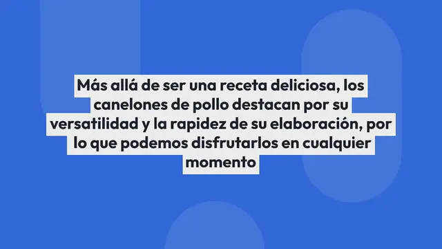 Video thumbnail for Cómo preparar canelones de pollo