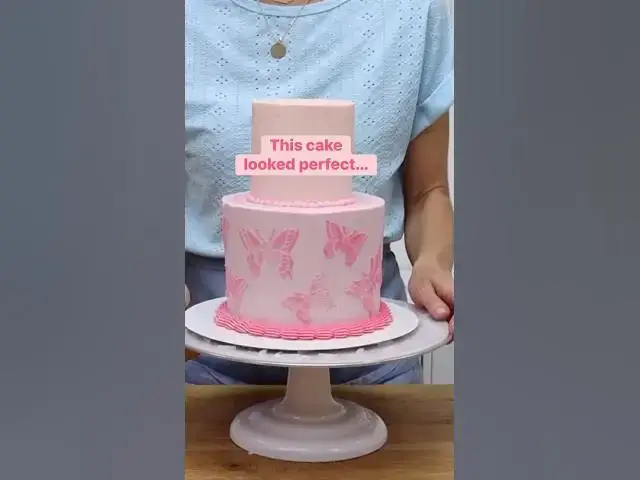 Video thumbnail for Check out the Tiered Cake tutorial on my channel to learn the steps! #cakedecorating #cake #cakes