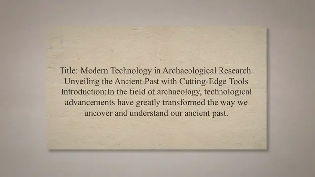 Video thumbnail for Modern technology in archaeological research