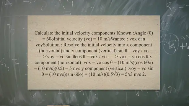 Video thumbnail for Resolve initial velocity into horizontal and vertical components of projectile motion