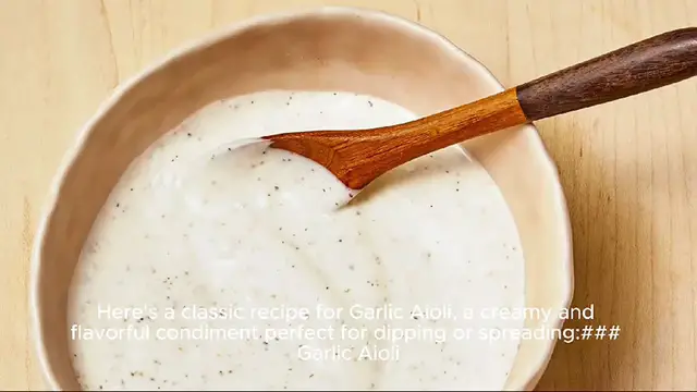 Video thumbnail for garlic aioli recipe