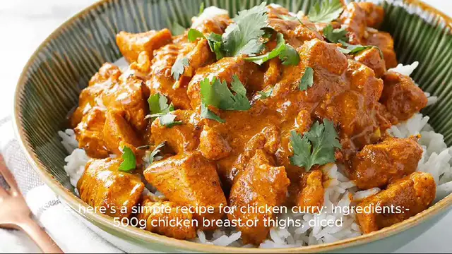 Video thumbnail for Chicken curry recipe