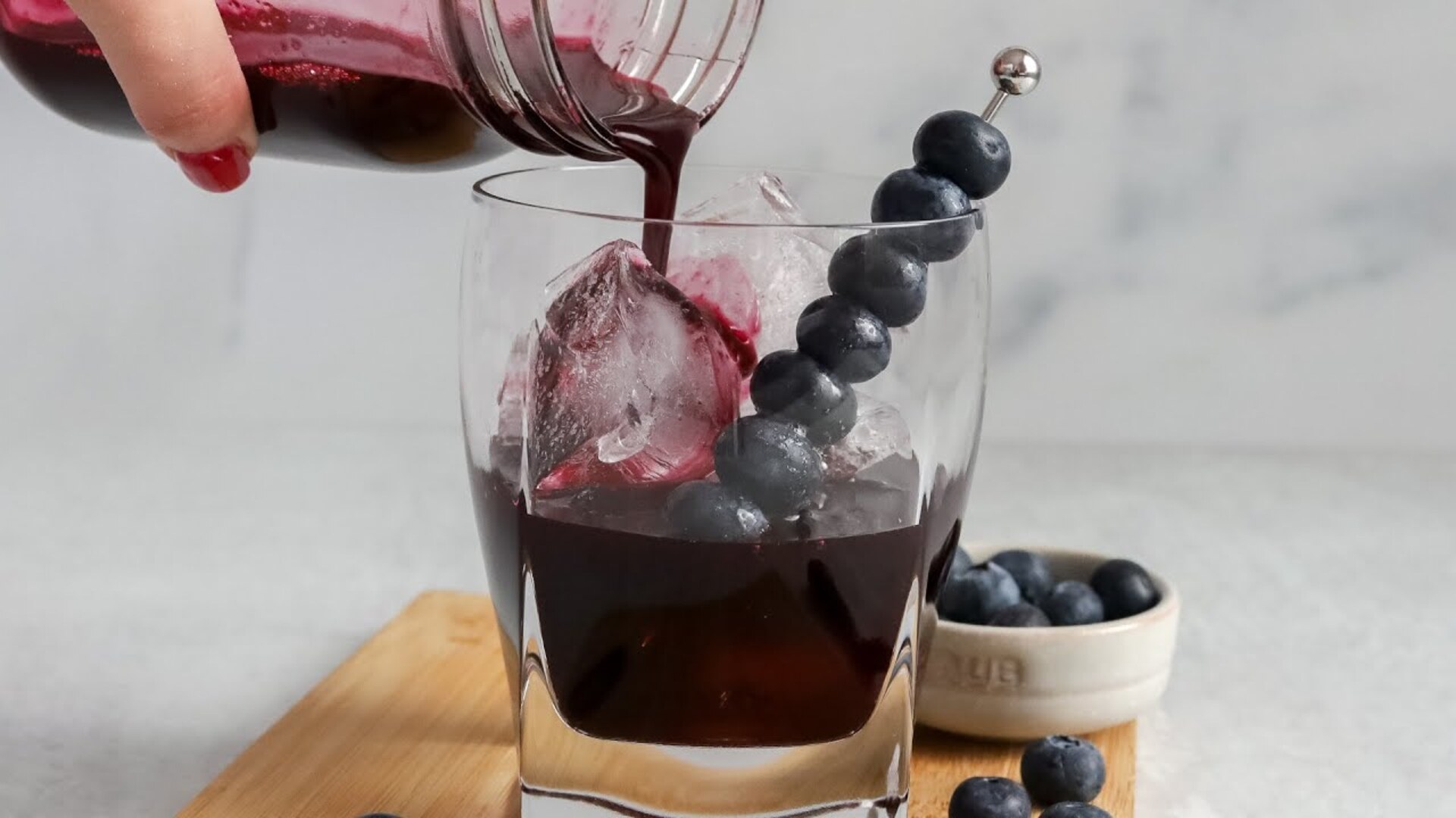 Video thumbnail for Homemade Blueberry Simple Syrup Recipe