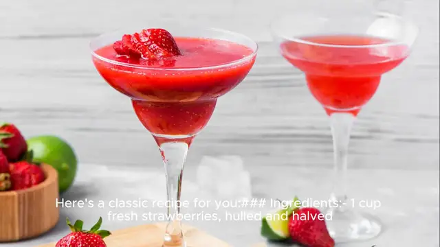Video thumbnail for strawberry daiquiri recipe