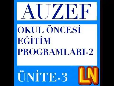 Video thumbnail for Okul Öncesi Eğitim Programları 2 Ünite 3