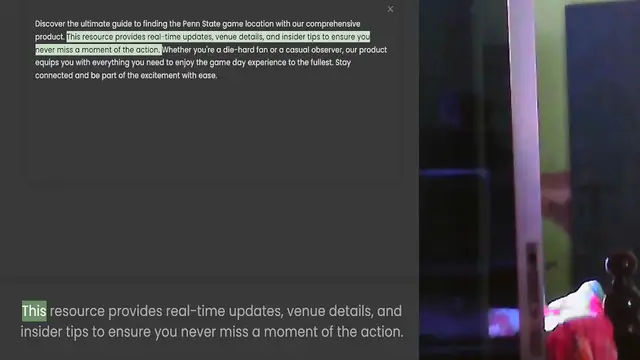 Video thumbnail for Discover the ultimate guide to finding the Penn State game location with our comprehensive product. This resource provides real-time updates, venue details, and insider tips to ensure you never miss a moment of the action. Whether you're